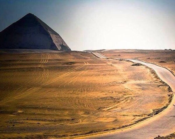 Bent pyramid of Pharaoh Sneferu in Dahshur, Egypt